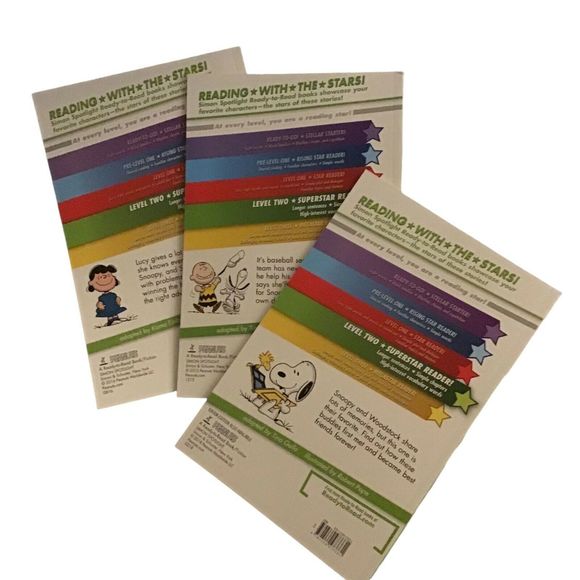 Peanuts Snoopy Charlie Brown Ready To Read Level 2 - 3 Book Set - Picture 2 of 2